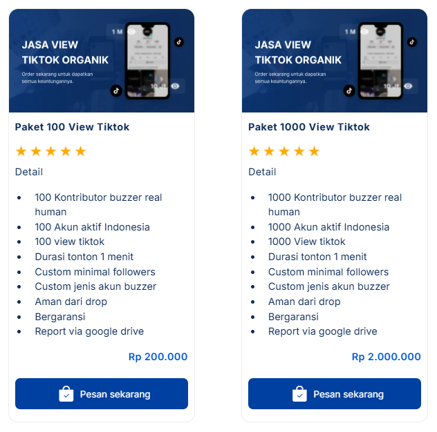 harga jasa view tiktok